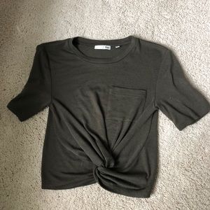 Green Aritzia Knot Top